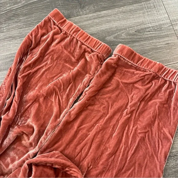 J Crew Velvet Jogger Pants Orange Peach Women Size 14 - Picture 2 of 6